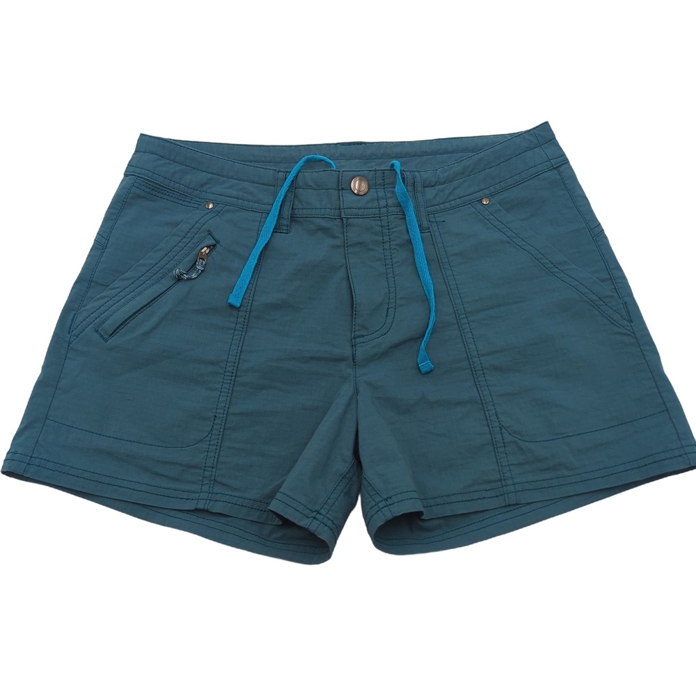 Title Nine Clamber Shorts Teal Blue Ripstop Hiking Outdoor Women 6